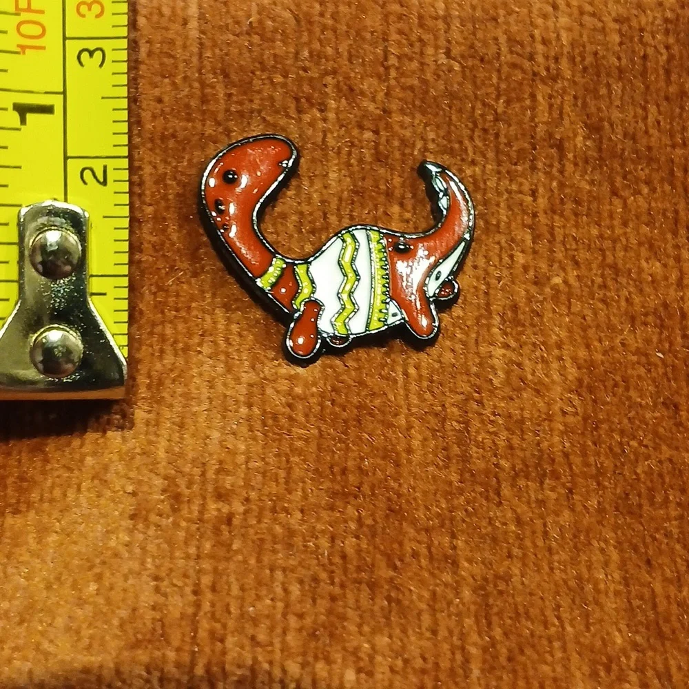 5/$25 NEW Dinosaur in a Sweater Enamel Pin